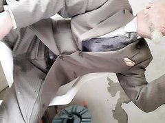 Drunk and piss in a expansive suit