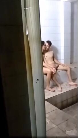 Spying Sex in sauna