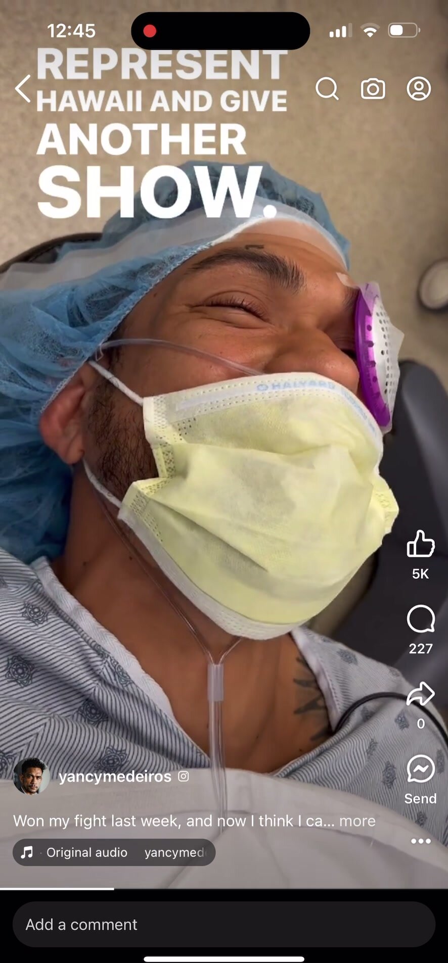 Man surgery anesthesia