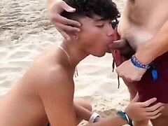public blowjob on beach