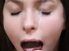 Amateur sucking and swallow cum