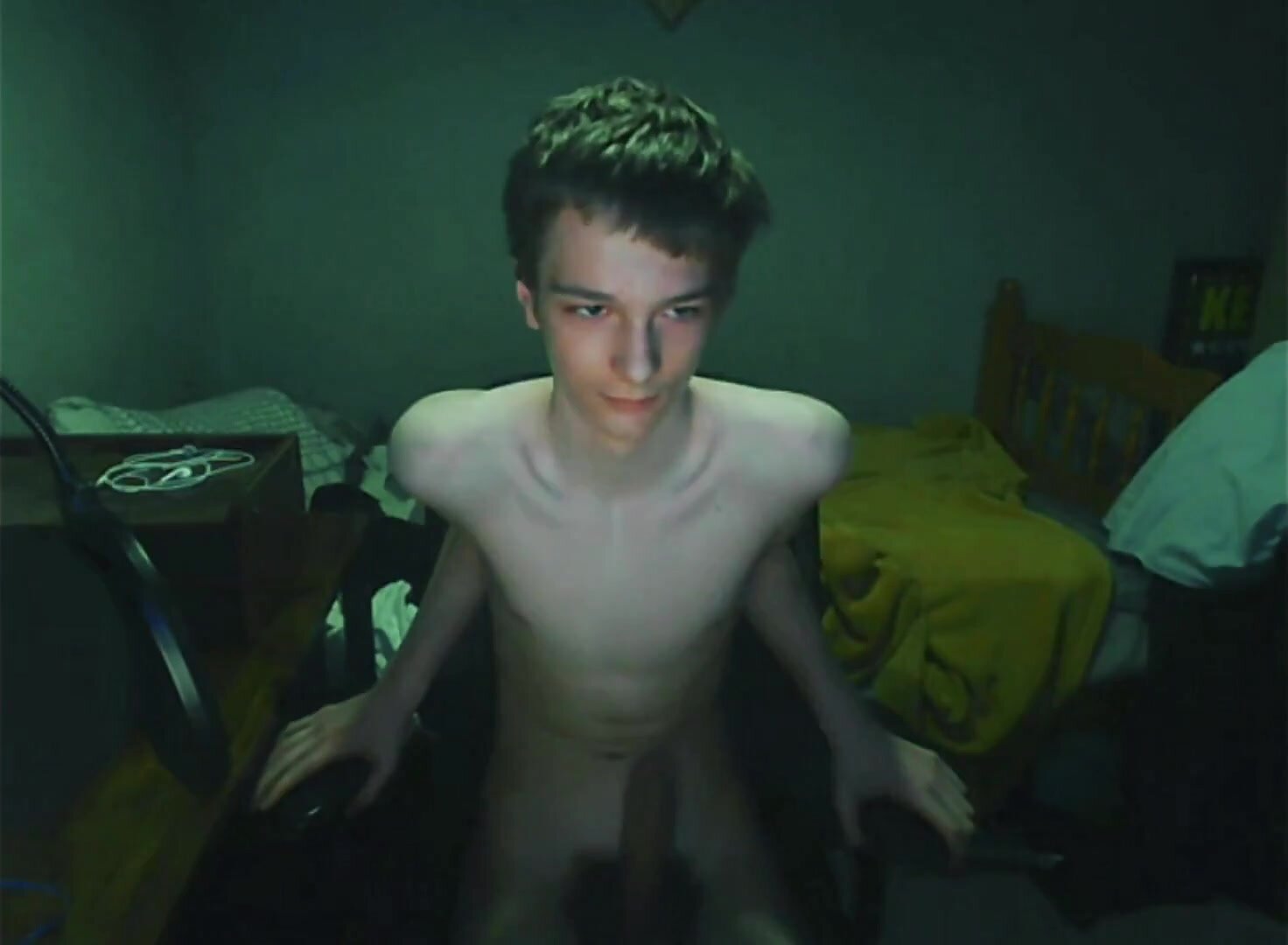 Slim boy good cock wank