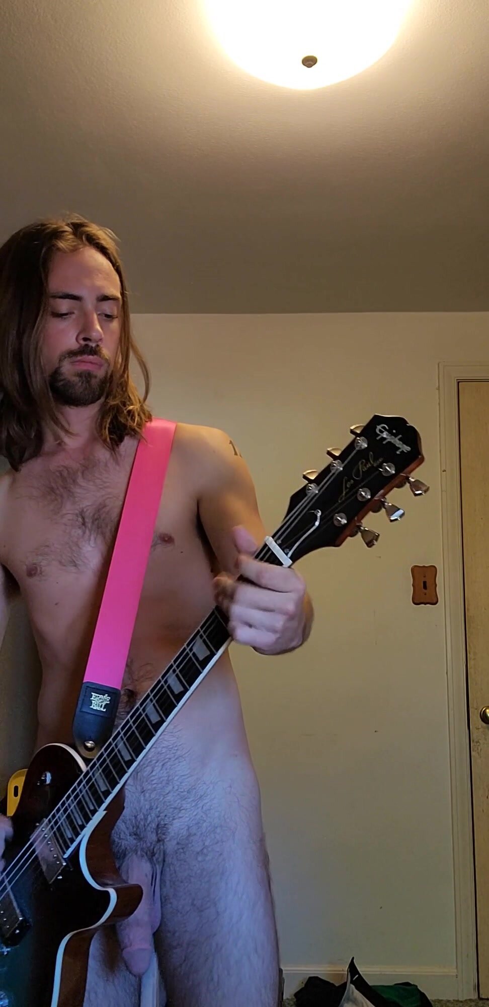 nude guitar player - video 4