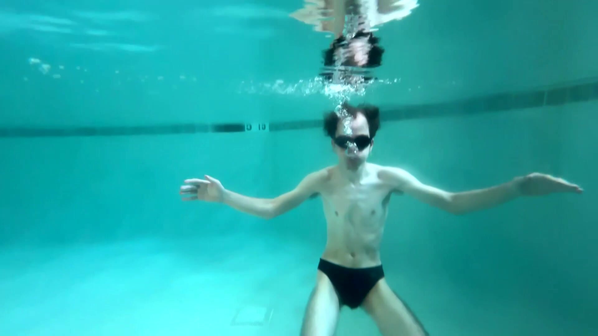 Twink Swimming in Speedo Underwater