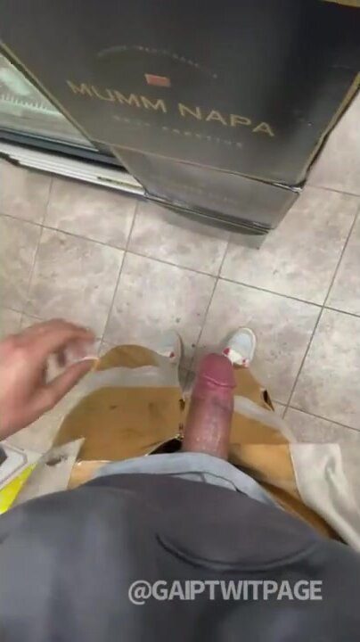 nycsexcapade in a corner store with his dick out