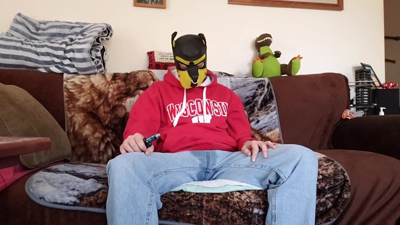 Dad Pup Wets His Pants While Watching TV