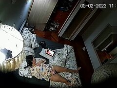 Girl masturbating watching porn