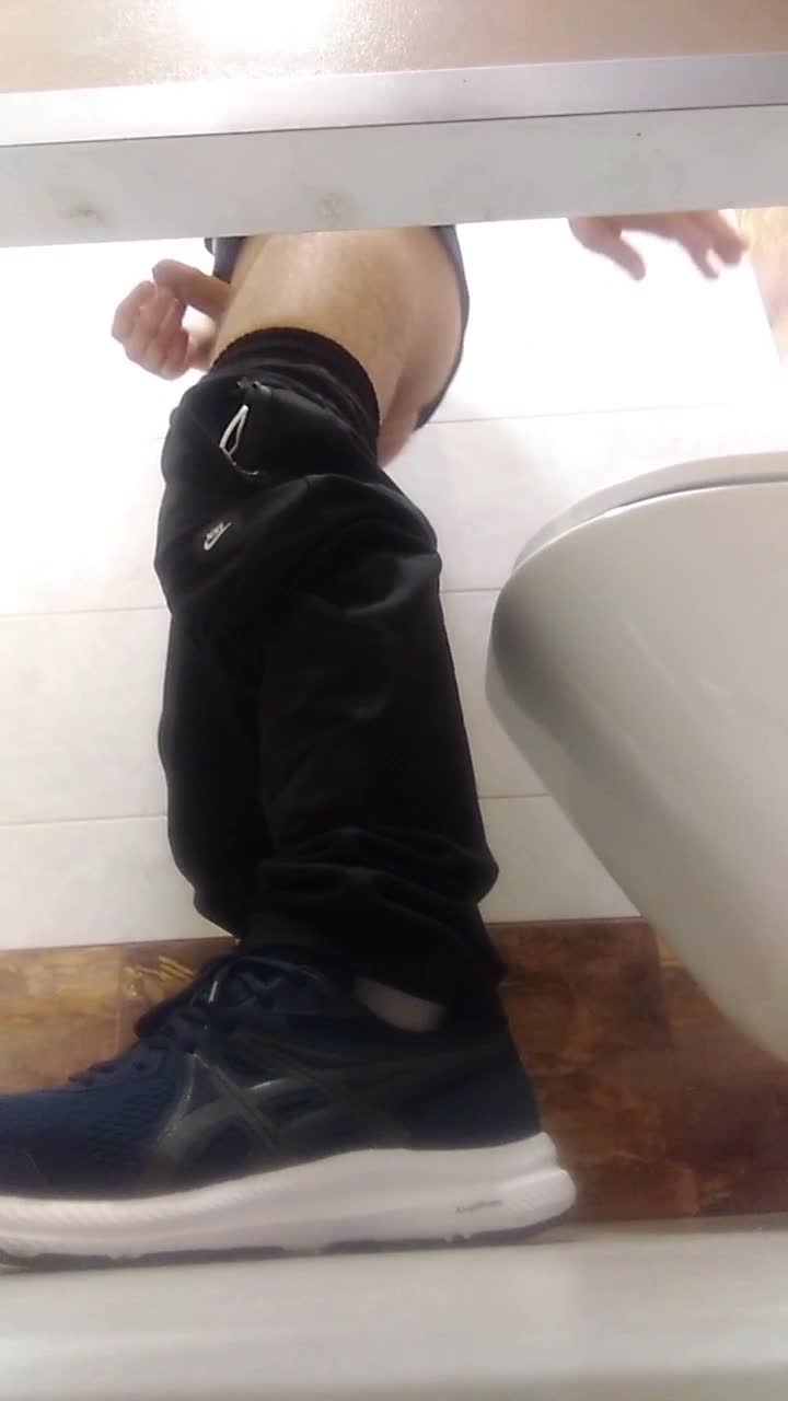Toilet spy. Pooping and wipes ass..