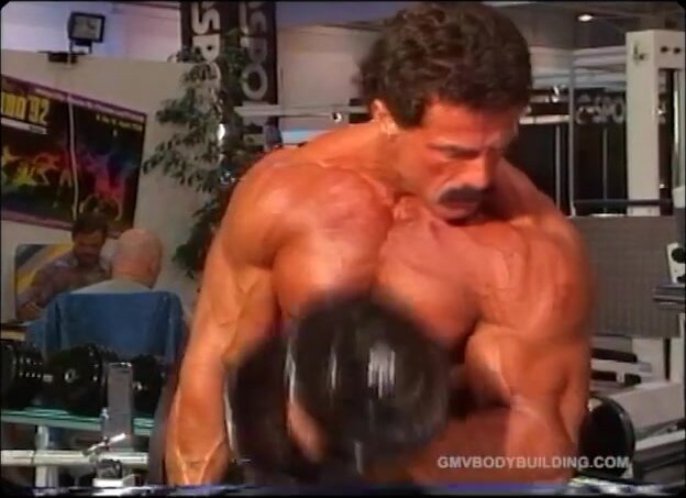 Moustached ... trains and flexes.