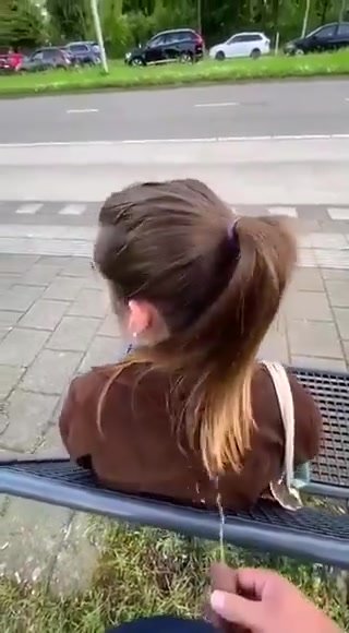 Woman freaks out when perv pisses on her in public