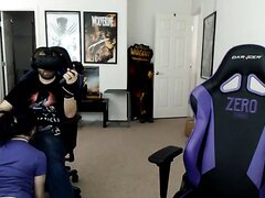 Guy wearing VR headset gets a blowjob from SA