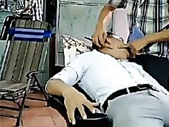 Asian Barber gets head