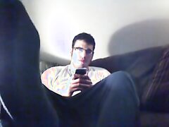 Muscle jock nerd teases his big sexy feet and socks