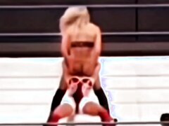 Wrestler Charlotte Flair BARE ASS Pantsed