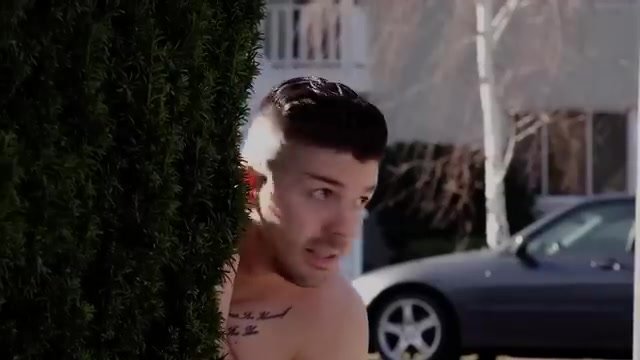 Man naked outside