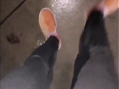 Desperate Steamy Pee in Leggings & Shoes