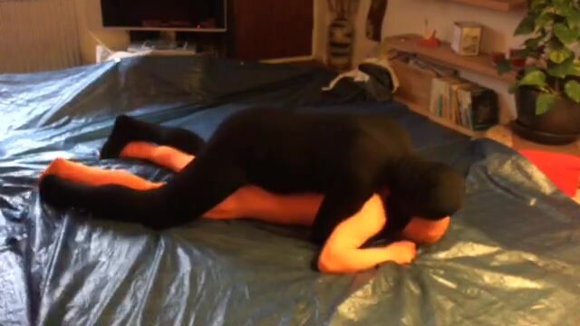 Worked Over in zentai
