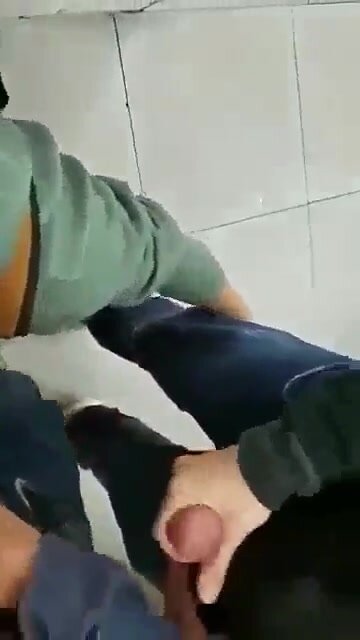 Gay cruising in the station toilet - Brazil