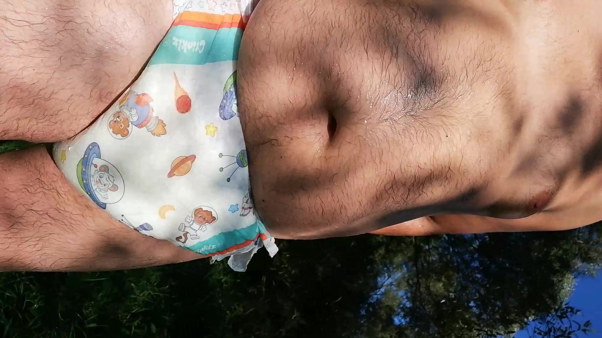Diapers in public after taking a bath