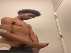 sexy young bul playing with his hard cock