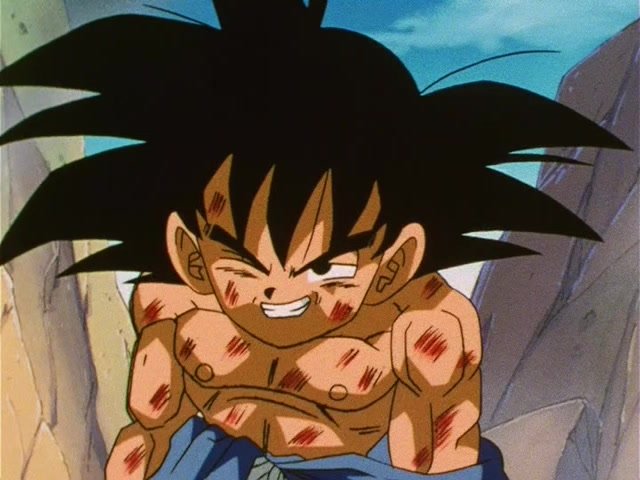 Kid Goku gutpunch hard