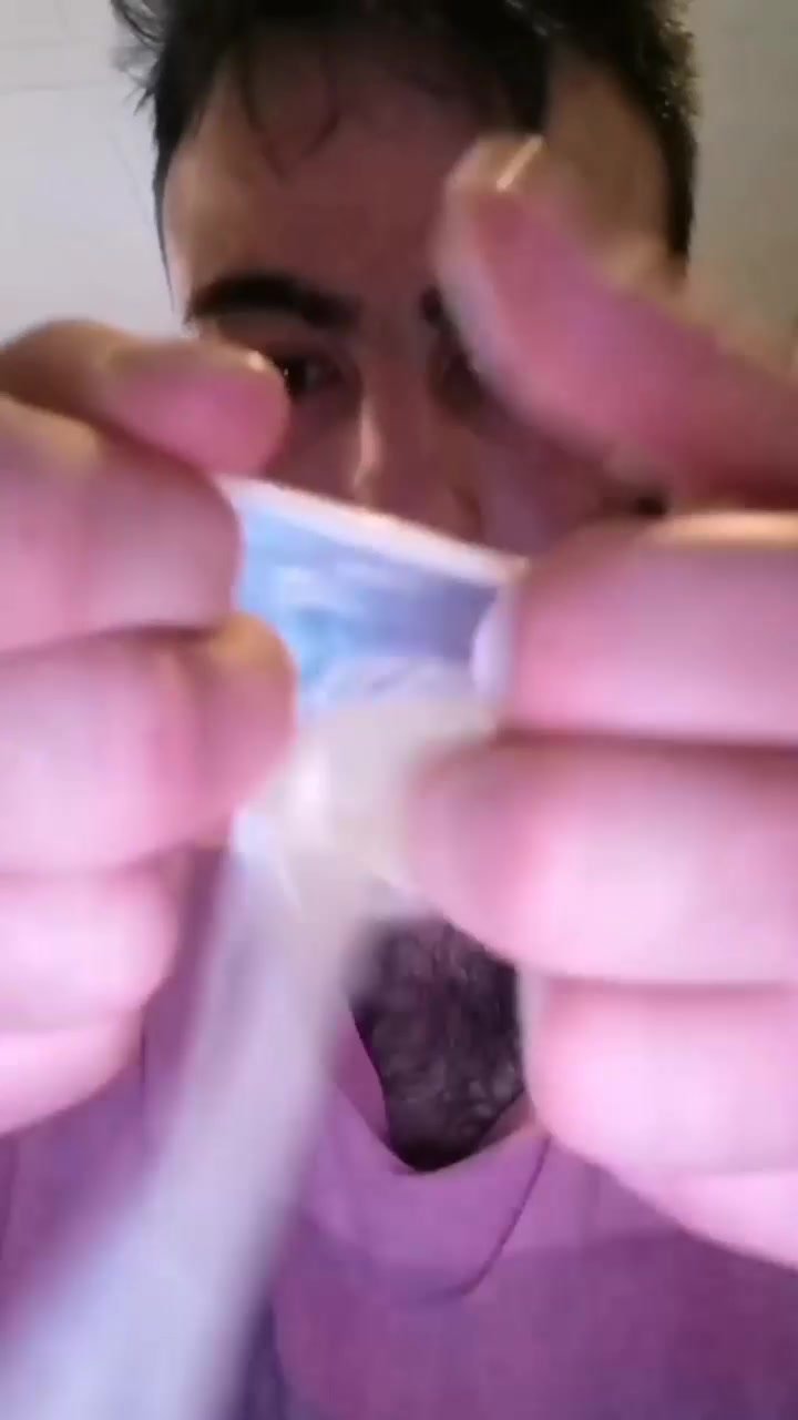 Condom draining fag