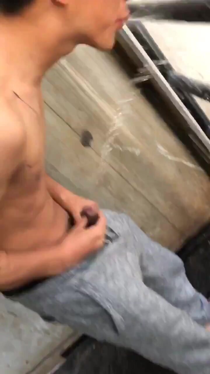 Japanese guy tastes piss
