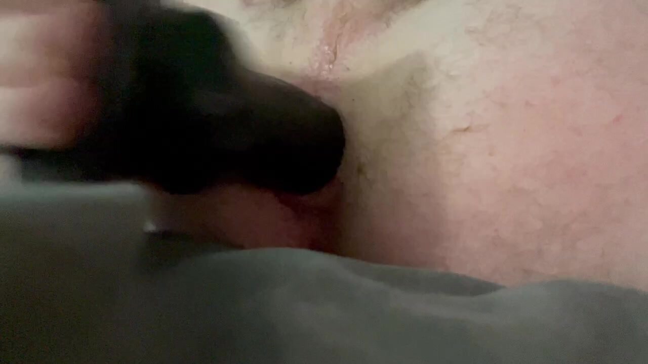 Dildo in well trained anal slut