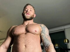 Muscle alpha calls you a fag and jerks off in your face