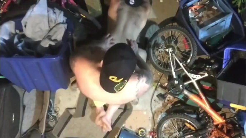 Quickie with daddy in the garage