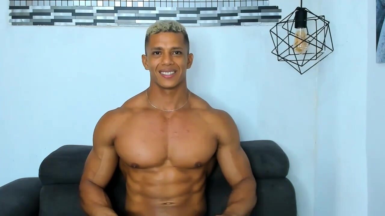 Blond Latino - Bodybuilder - Cam Solo & Cumshot