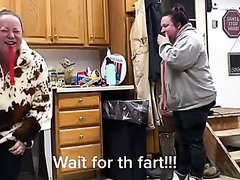 Woman farts and then pisses herself