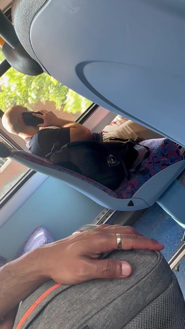 Horny hot guy in a bus - video 2