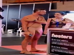 sexy big-dicked exhibitionist naked in public