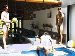 Naked by the pool - video 2