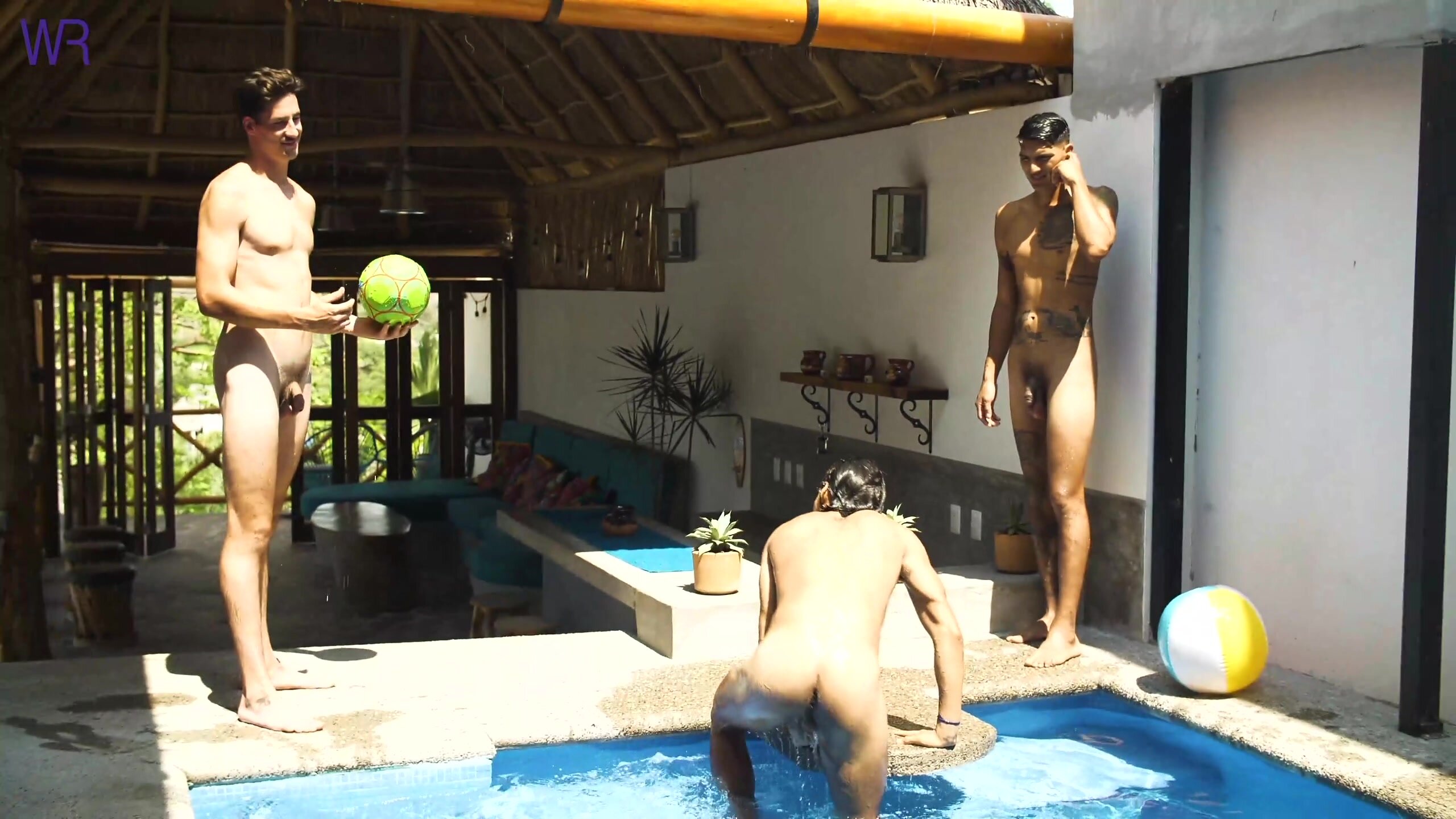 Naked by the pool - video 2