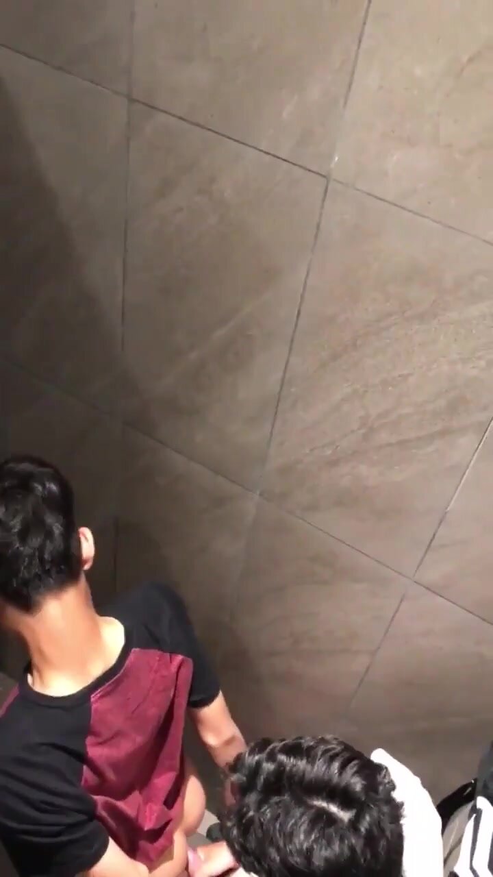 boys play in toilet