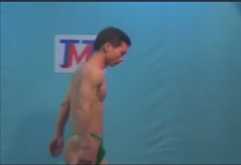asian vintage posing and jerking
