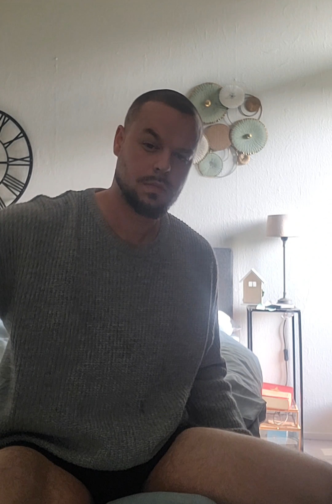 Exposing my big soft uncircumcised dick and ass