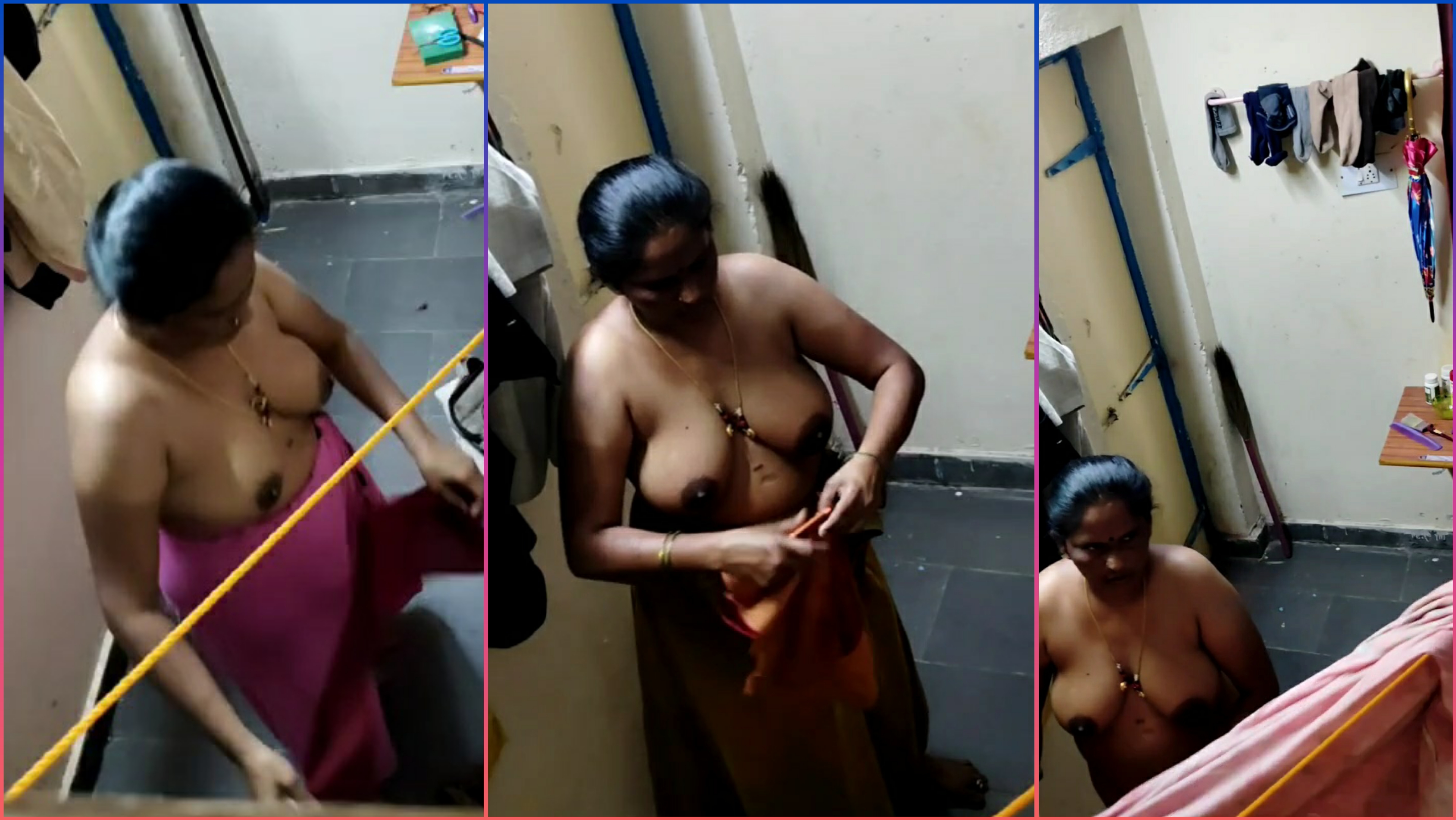 Mom changing full nude captured by her Son