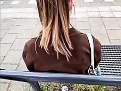 (FUNNY/CAUGHT) PERV SHOWERS RANDOM LADY AT A BUS STOP