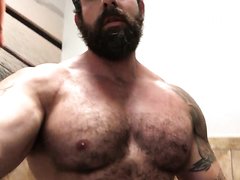Hairy Muscle God Shows Off Sweaty Pubes and Pits