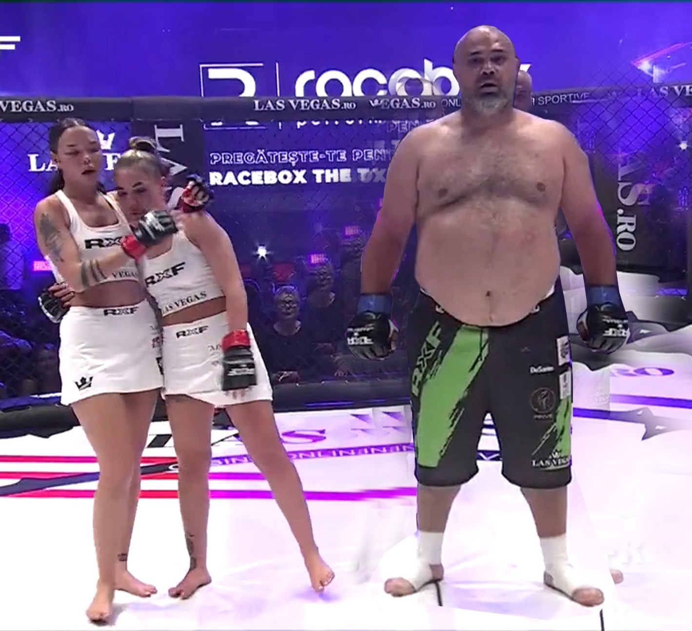 2 HOTTIES take on 1 Obese MMA fighter