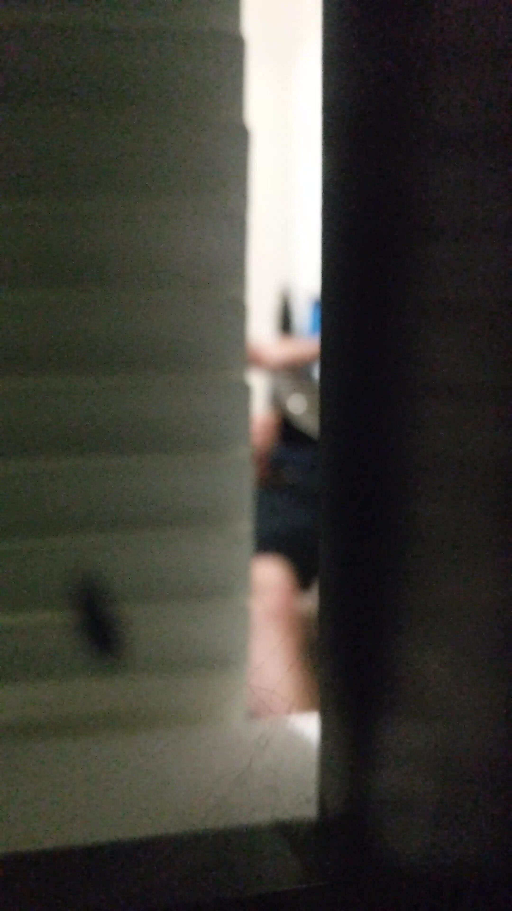 Spying on guy through window