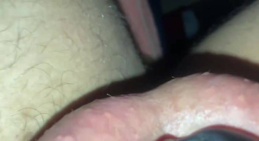 bitch shows off a handsfree cum