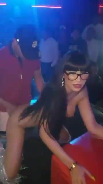 2 guys fuck 2 hot girls on Mexican club stage