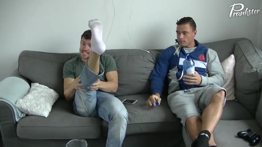 Two hot dutch guys holding piss