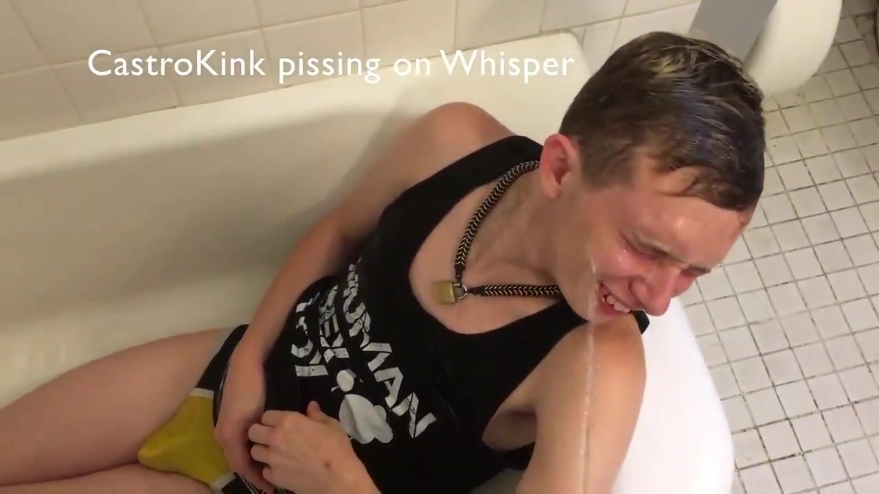 Cute twink gets pissed on