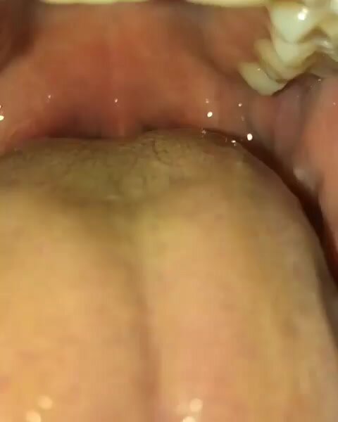 marley piercing girl open mouth swallow #1