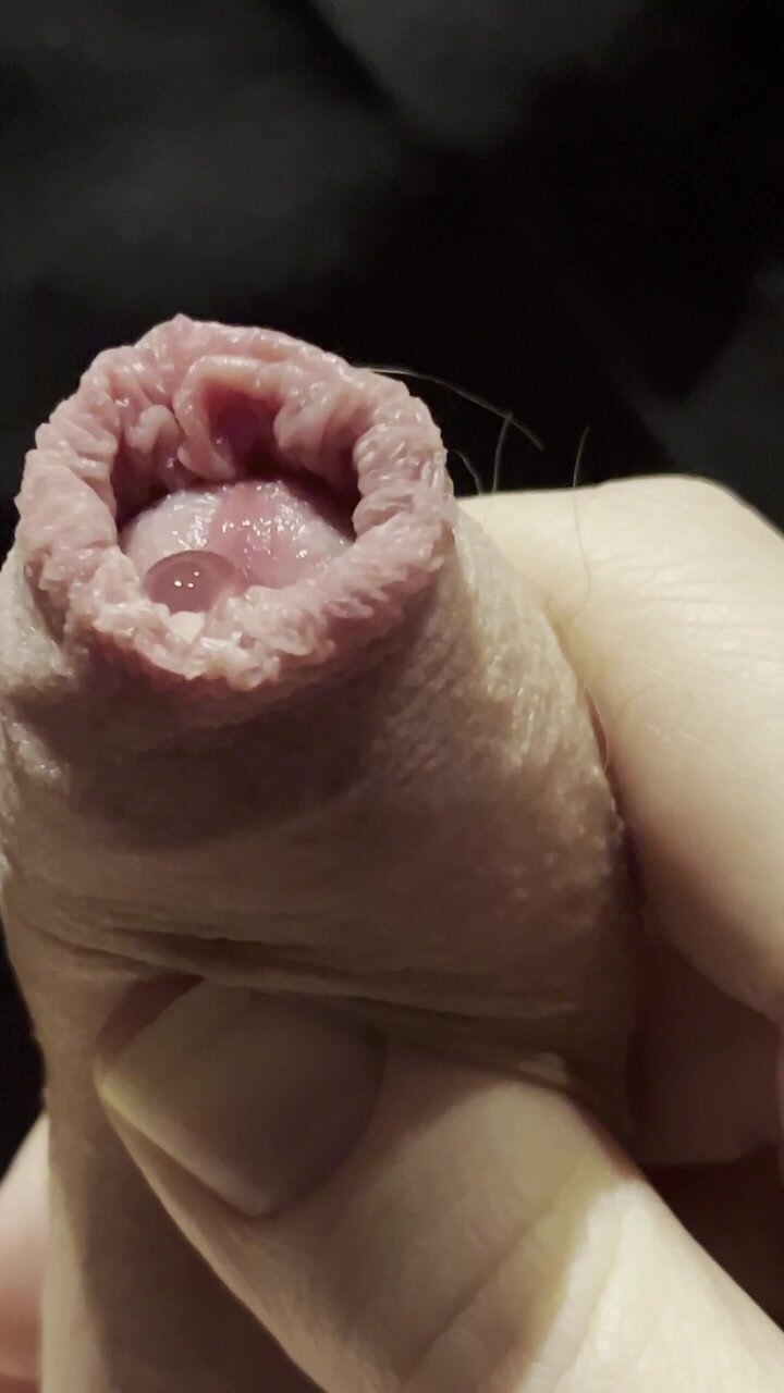 Close up foreskin roll